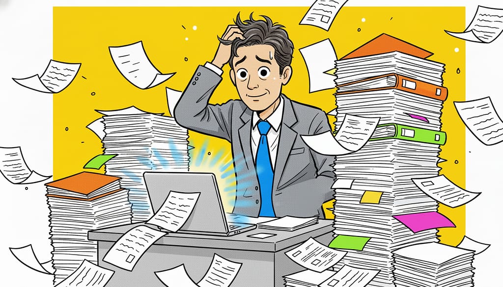 案に頭を抱えている経営者