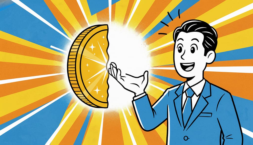 半額キャンペーンのイメージイラスト