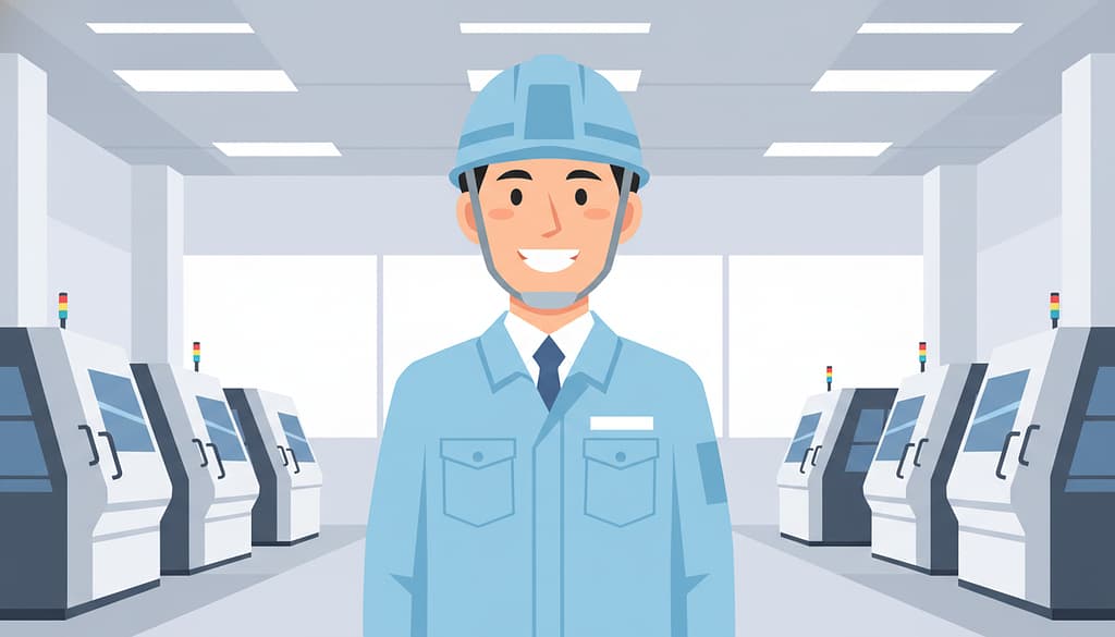 ものづくり補助金で設備投資を実行して喜ぶ経営者イメージイラスト