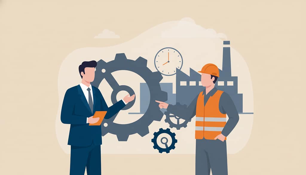 ものづくり補助金をサポートするコンサルタントのイメージイラスト