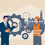 ものづくり補助金をサポートするコンサルタントのイメージイラスト